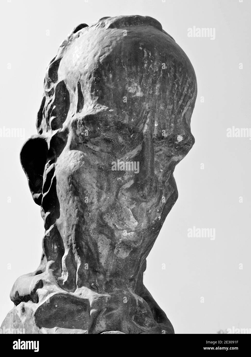 Skulptur von Christian Dietrich Grabbe in Düsseldorf Stockfoto