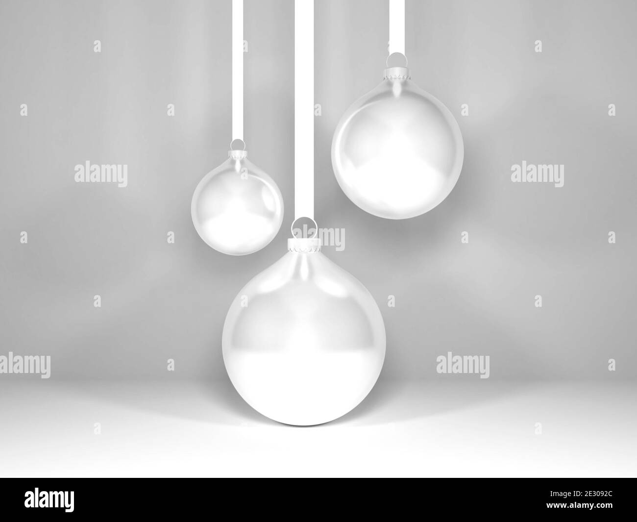 Weihnachtskugel Mockup Szene Stockfoto