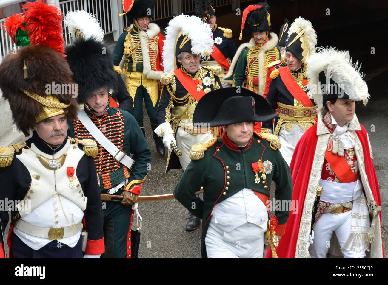 Frankreich, Golfe Juan, die Zeremonie der Napoléon Landung Wiederherstellung jedes Jahr im märz Napoléon Rückkehr von Elbe-Insel, um die Macht in Frankreich zurückzuerobern. Stockfoto