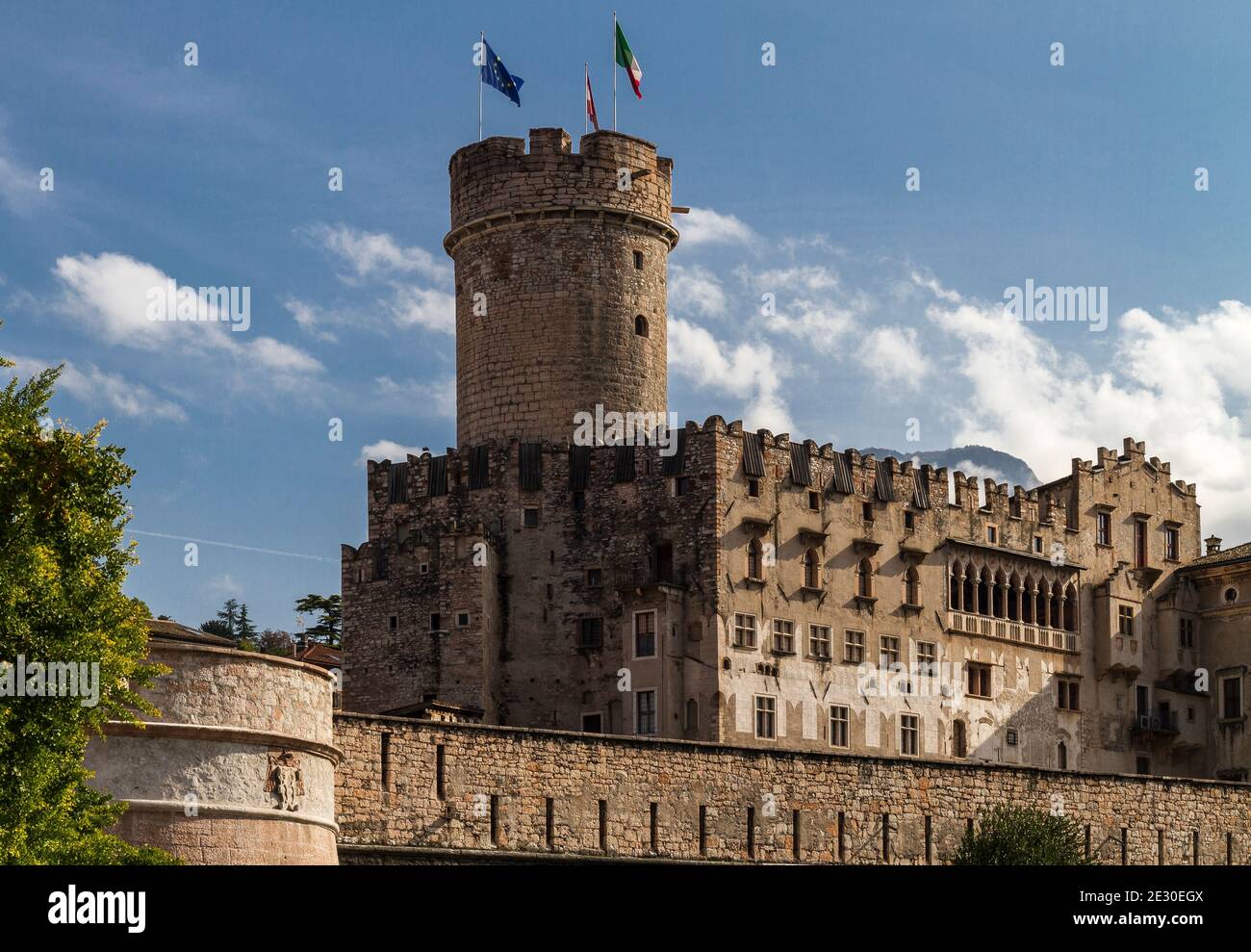 Das Schloss Buonconsiglio in Trient. Trient, Trient, Trentino-Südtirol, Italien, Europa. Stockfoto