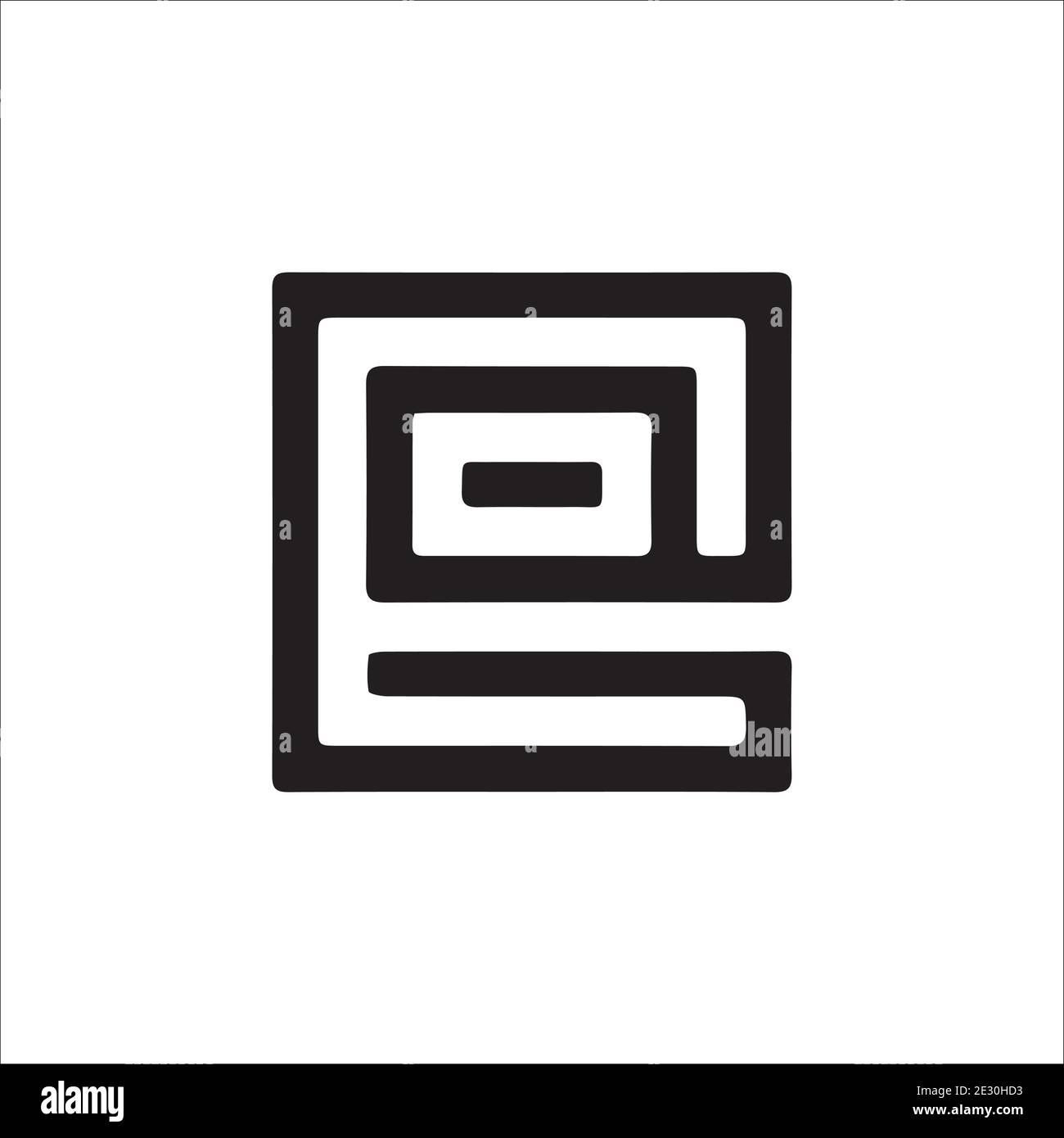 Anfangsbuchstabe e e Logo Vektor Stock Vektor