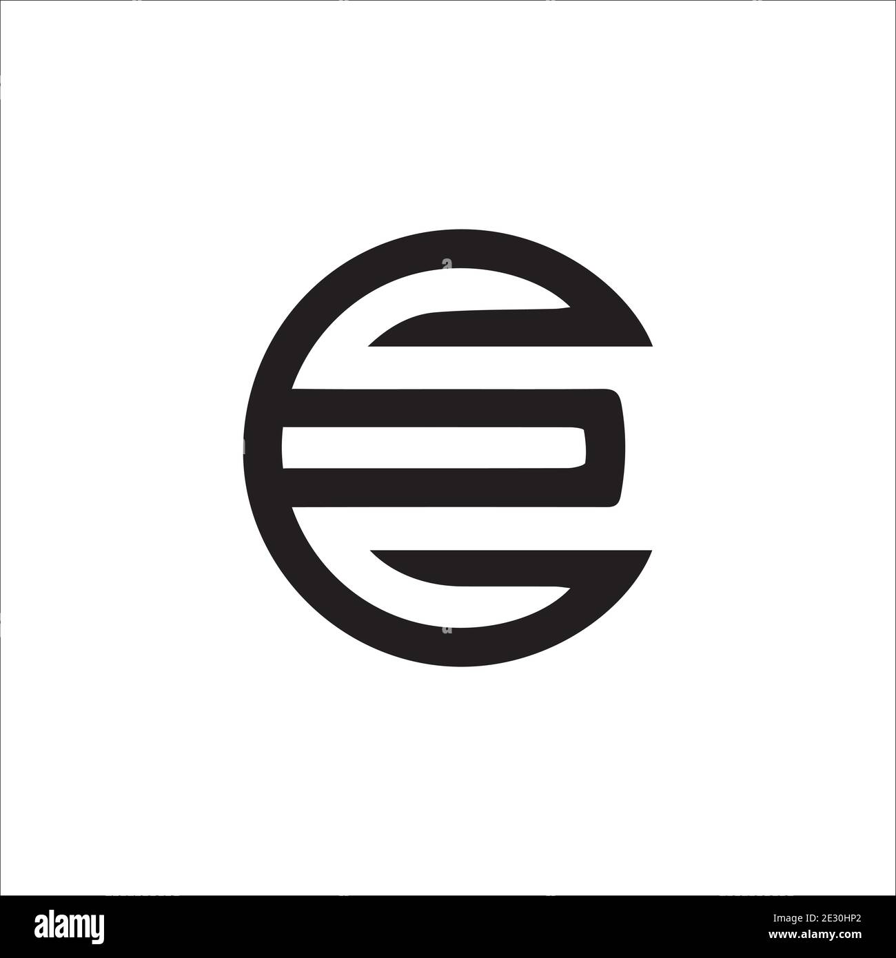 Anfangsbuchstabe e e Logo Vektor Stock Vektor