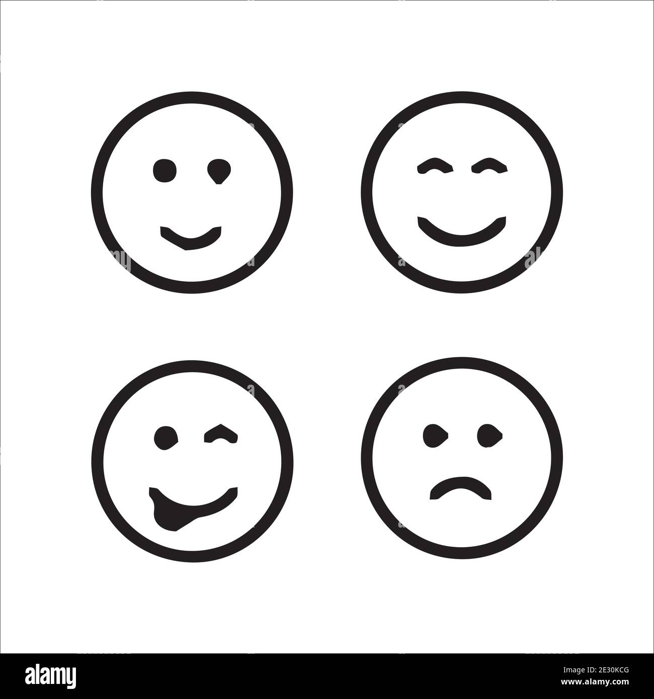 Kreative Emojis Set Kollektion Stock Vektor