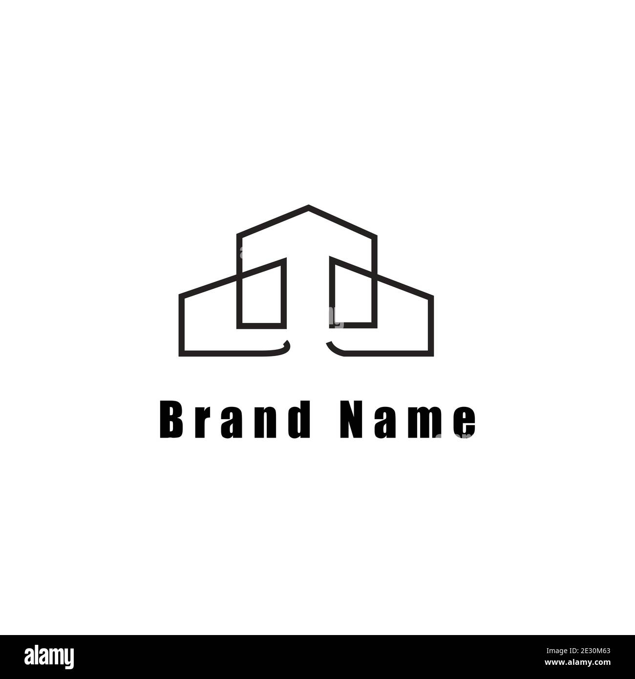 Moderne Luxus Immobilien Logo Vektor Stock Vektor