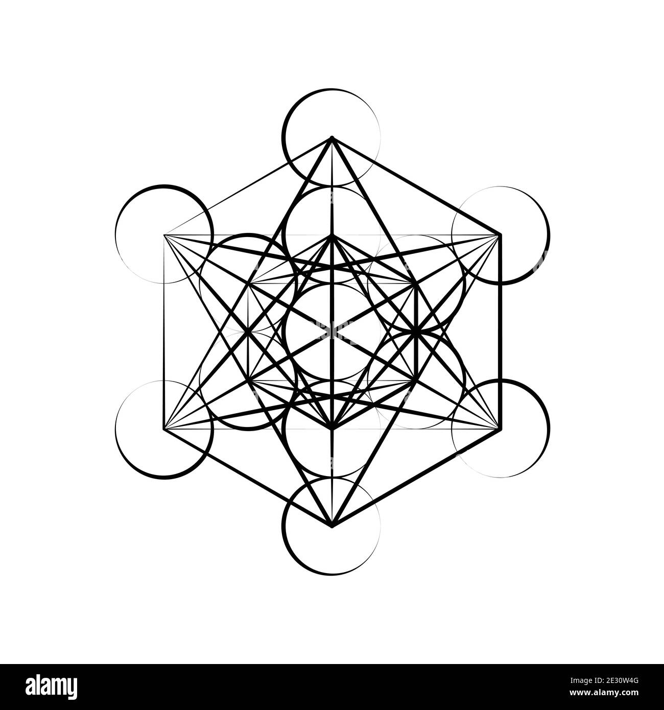 Sechseck Umriss Silhouette Stock Vektor