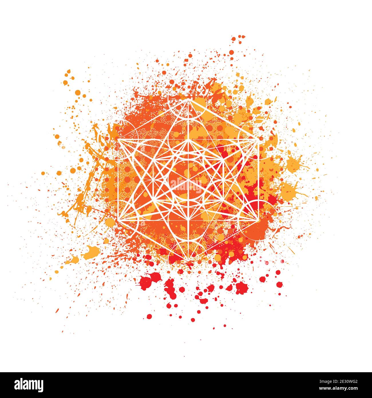 Hexagon grunge orange Hintergrund Stock Vektor