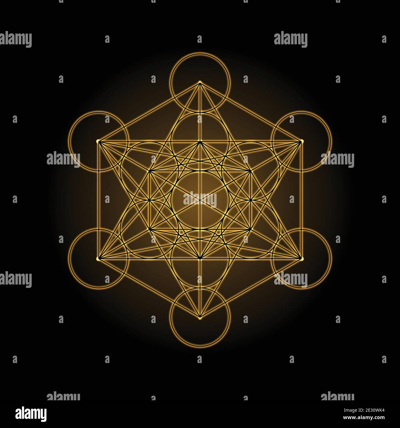 Sechseck Umriss Glanz Hintergrund Stock Vektor