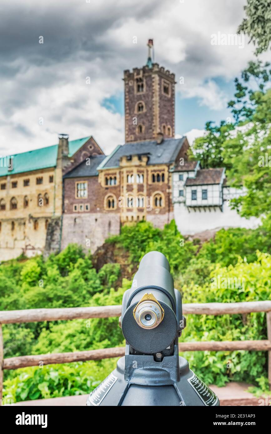 Die Wartburg wurde 1067 gegründet und ist seit 1999 UNESCO-Weltkulturerbe, Eisenach, Thüringen, Deutschland, Europa Stockfoto