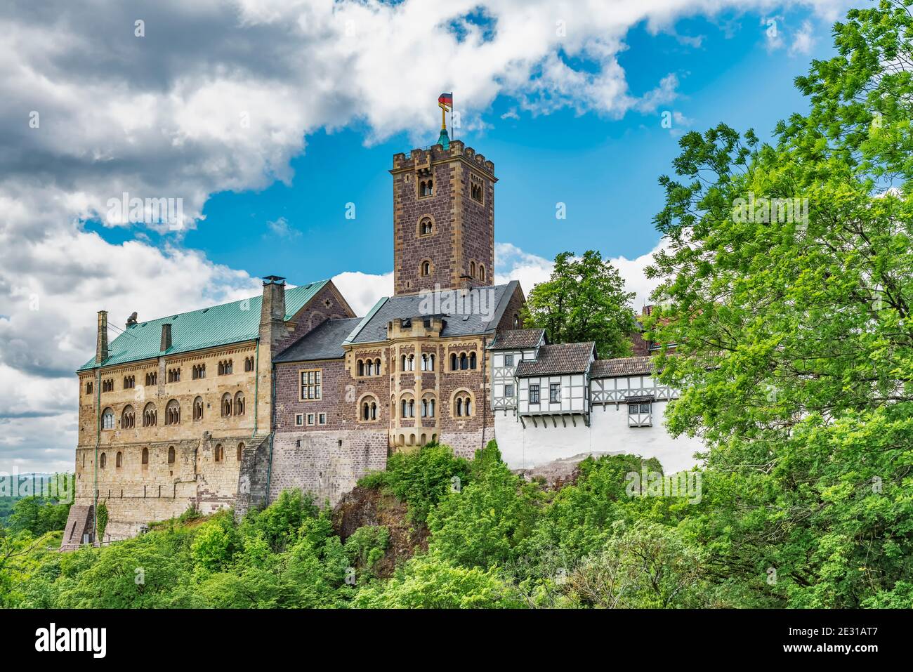 Die Wartburg wurde 1067 gegründet und ist seit 1999 UNESCO-Weltkulturerbe, Eisenach, Thüringen, Deutschland, Europa Stockfoto