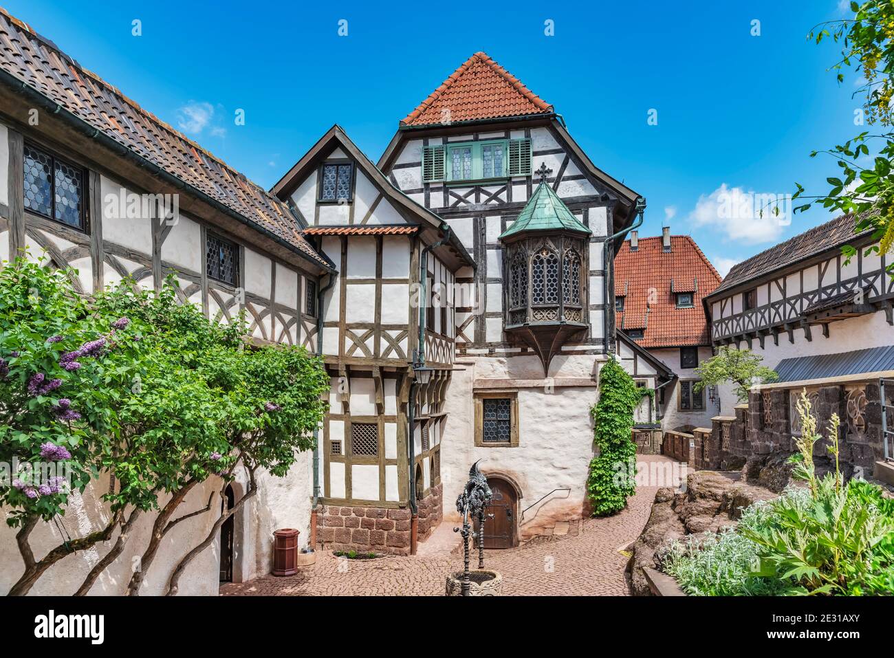 Die Wartburg wurde 1067 gegründet und ist seit 1999 UNESCO-Weltkulturerbe, Eisenach, Thüringen, Deutschland, Europa Stockfoto