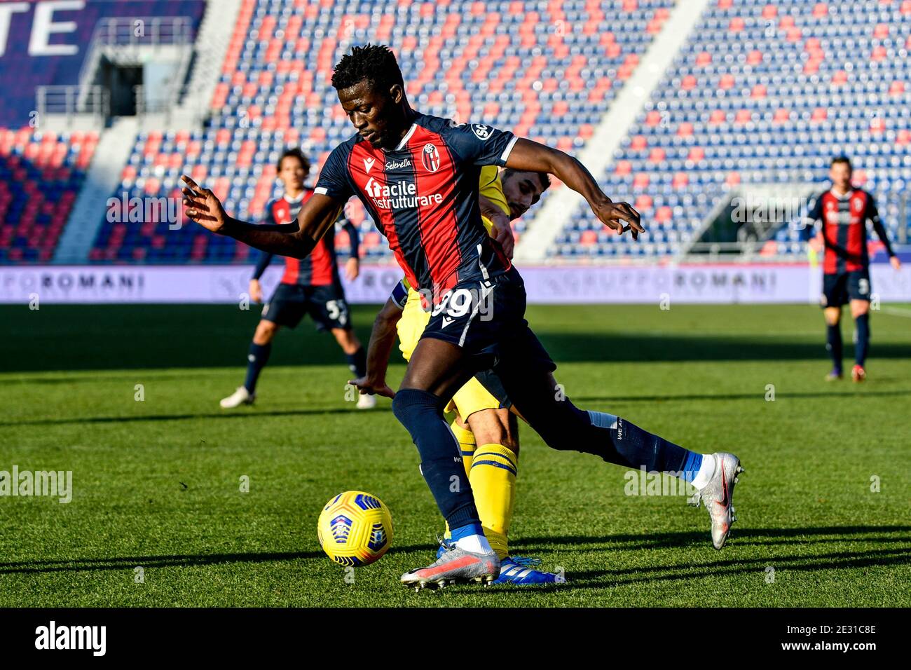 16. Januar 2021, Bologna, Italien: Bologna, Italien, Dall&#39;Ara Stadion, 16. Januar 2021, Musa Barrow (FC Bologna) in Aktion während Bologna FC vs Hellas Verona - Italienische Fußball Serie A Spiel (Bildquelle: © Alessio Marini/LPS via ZUMA Wire) Stockfoto