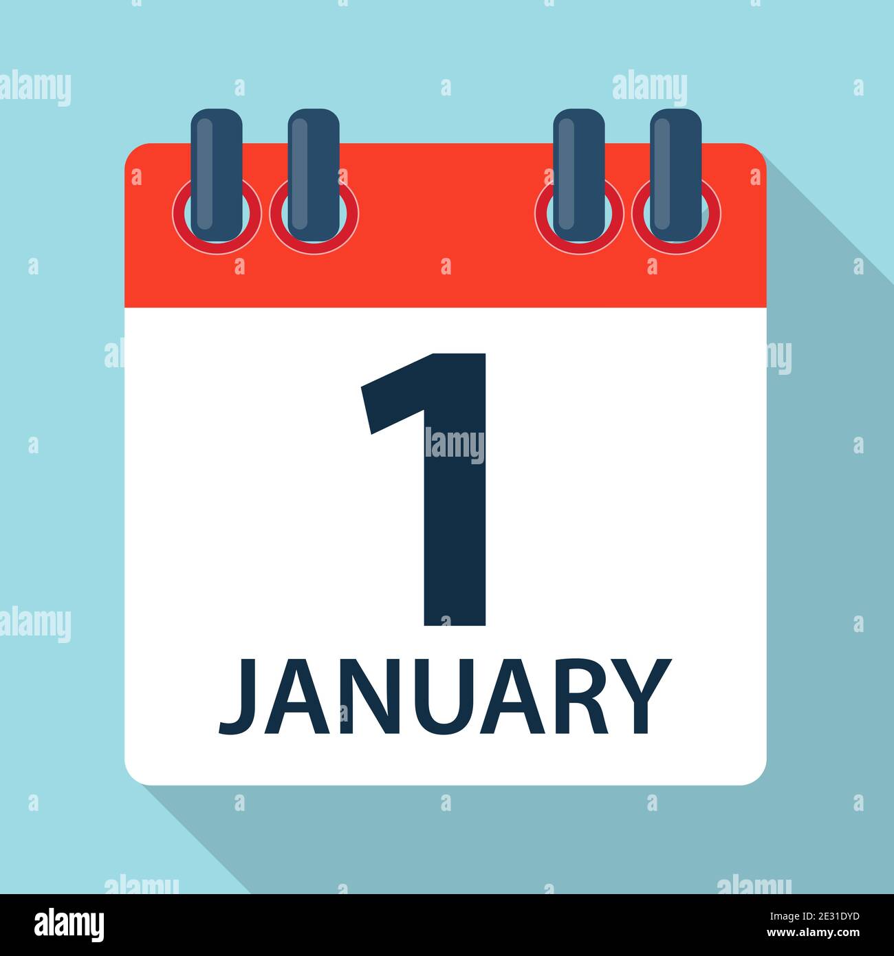 Kalendersymbol Für Januar. Abbildung Stockfoto