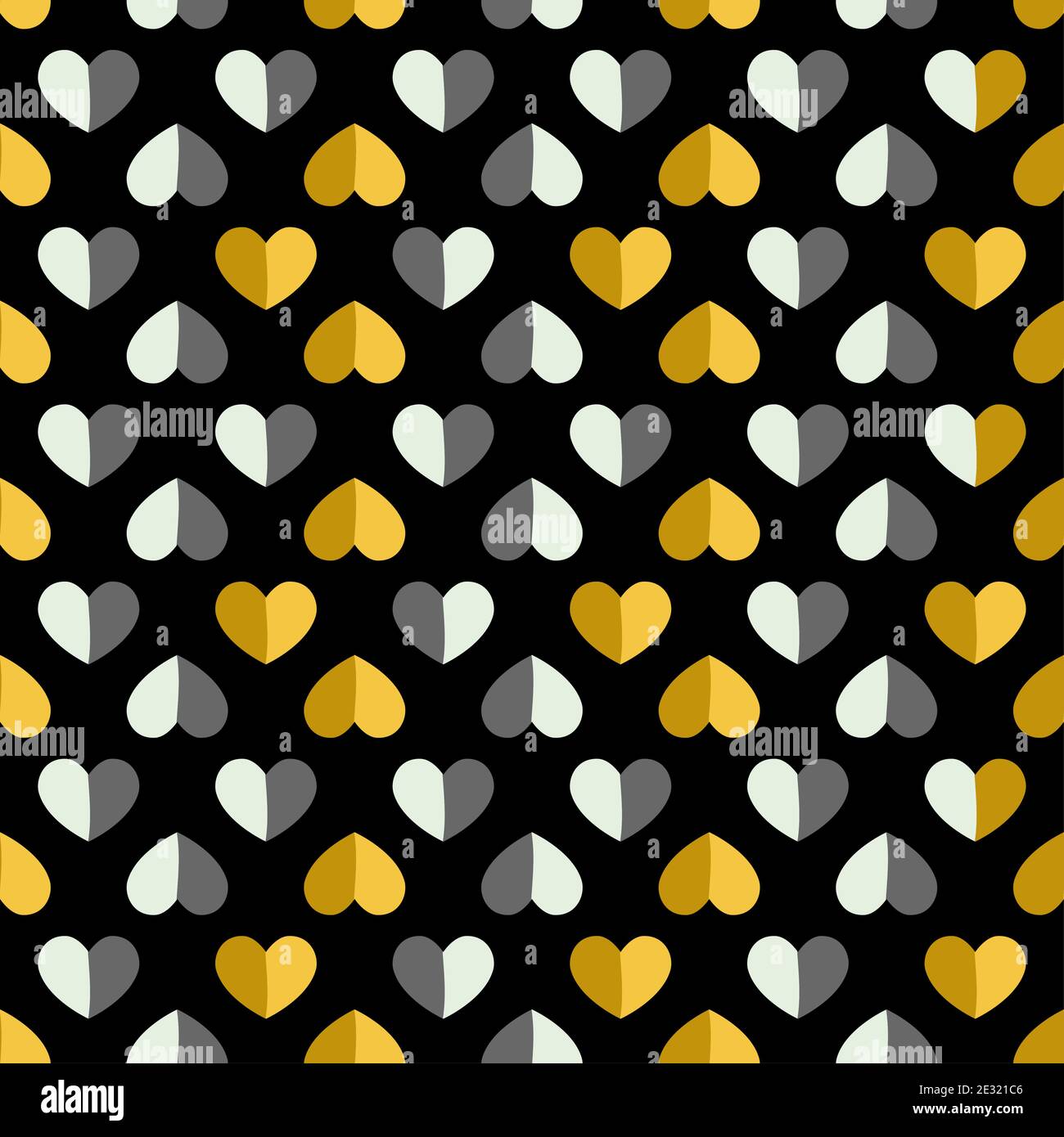 Nahtloses geometrisches Muster mit Herzen. Vektor wiederholende Textur Stock Vektor