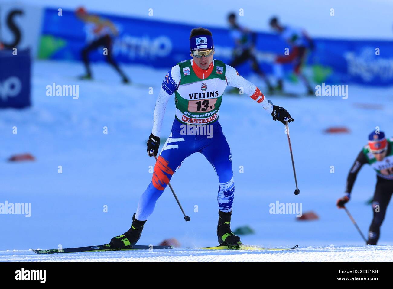 Val Di Fiemme, Trentino, Italien. 16. Januar 2021; Val Di Fiemme, Predazzo, Trentino, Italien; International Ski Federation Nordic Combined Team Sprint World Cup, PAZOUT Ondrej, CZE Credit: Action Plus Sports Images/Alamy Live News Stockfoto