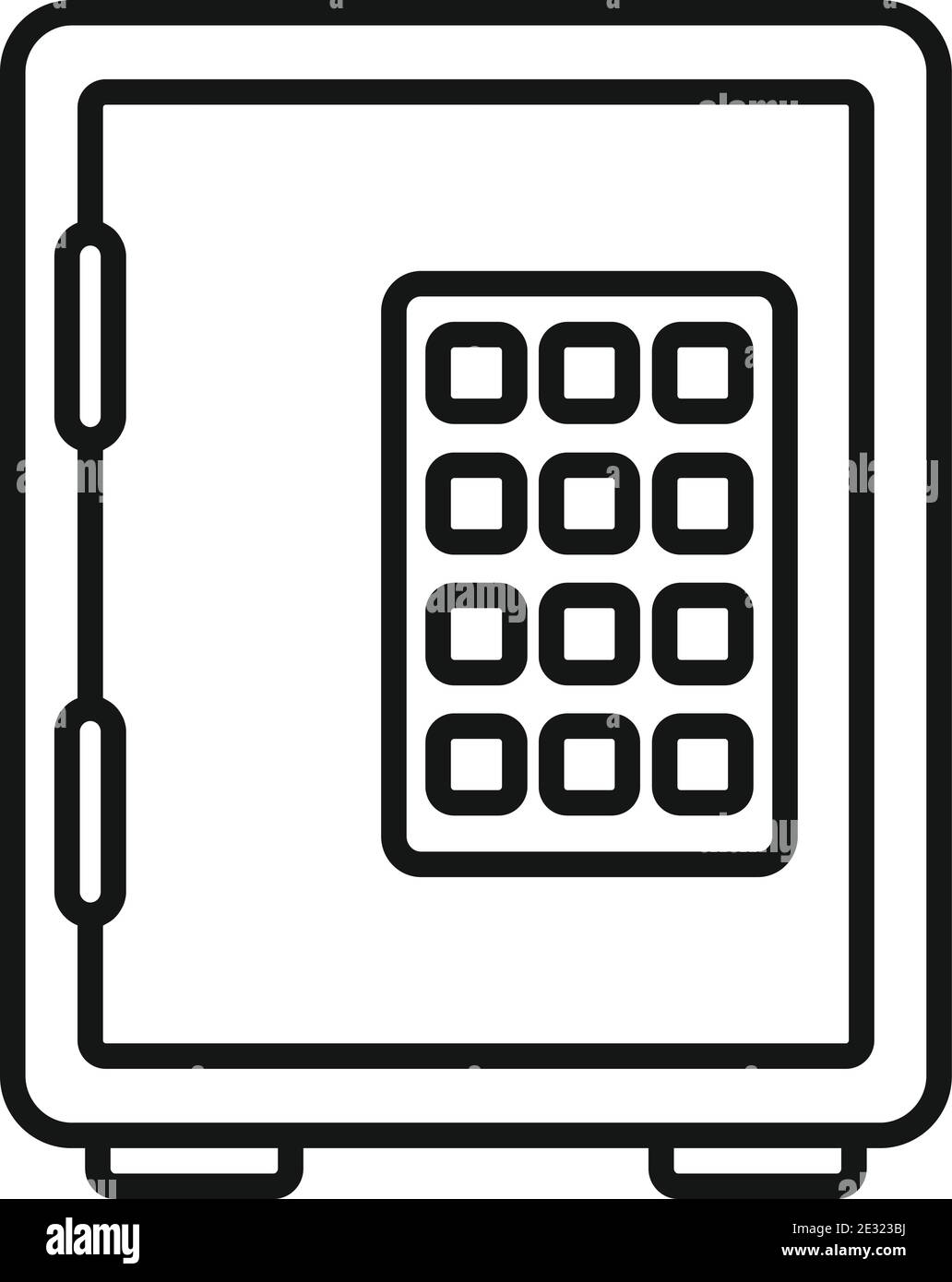 Symbol für „Secured Money Case“, Umriss-Stil Stock Vektor