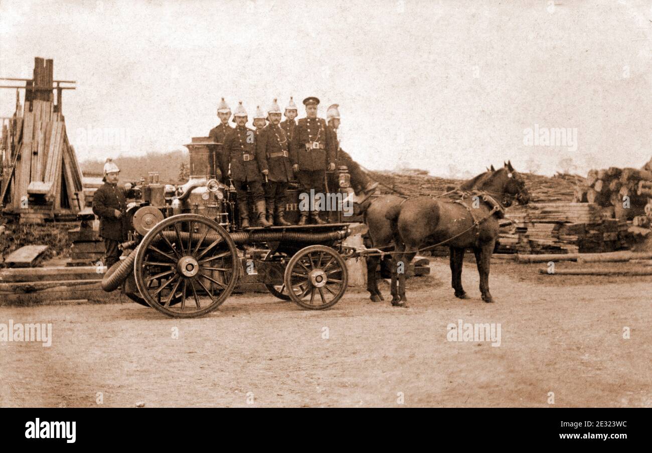 Blenheim Feuerwehr bei Combe Mill Works, Woodstock, Enhangland, Großbritannien Stockfoto