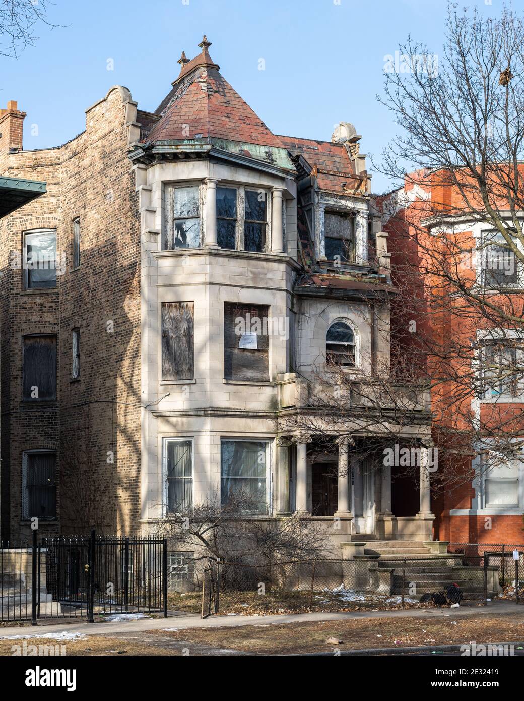 Ehemaliges Phyllis Wheatley Haus auf der Südseite von Chicago Stockfoto