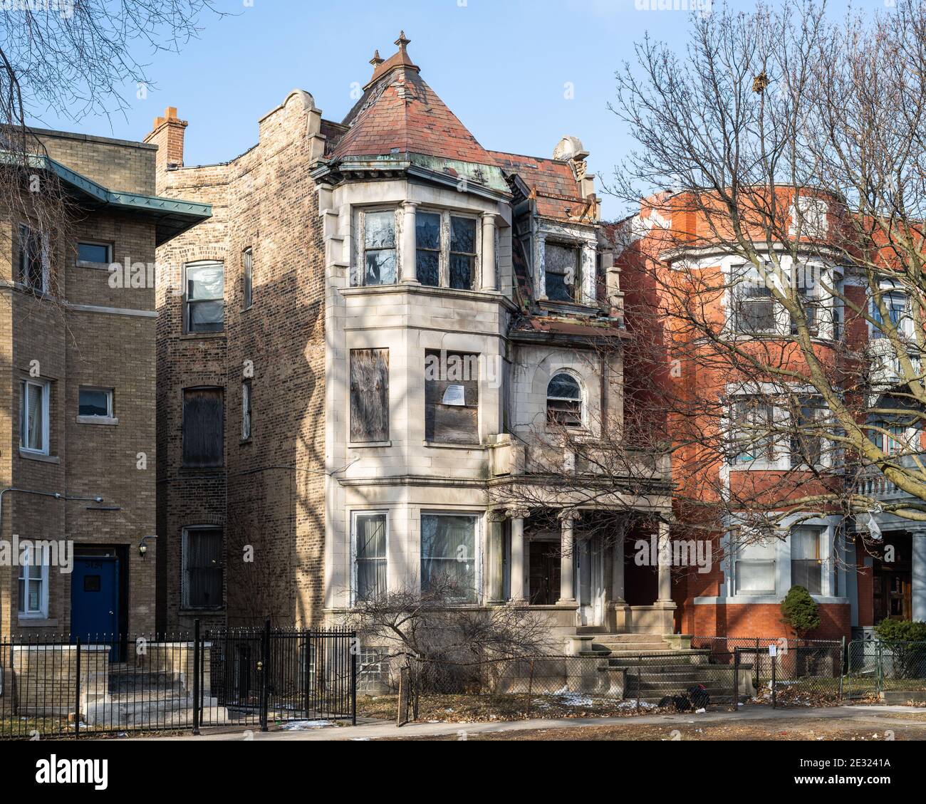 Ehemaliges Phyllis Wheatley Haus auf der Südseite von Chicago Stockfoto