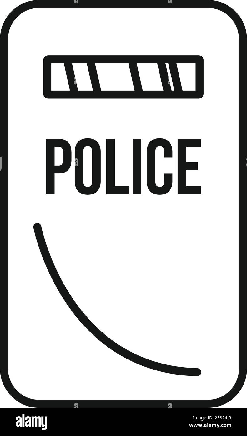 Polizist Schild Symbol Umriss Stil Stock Vektorgrafik Alamy