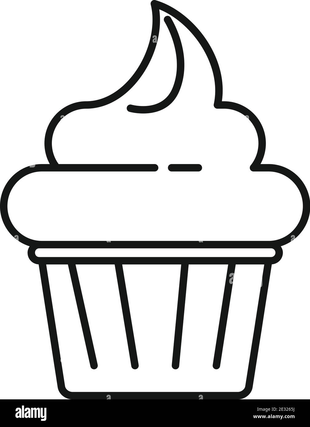 Cream Kaffee Cupcake Symbol, skizzieren Stil Stock Vektor