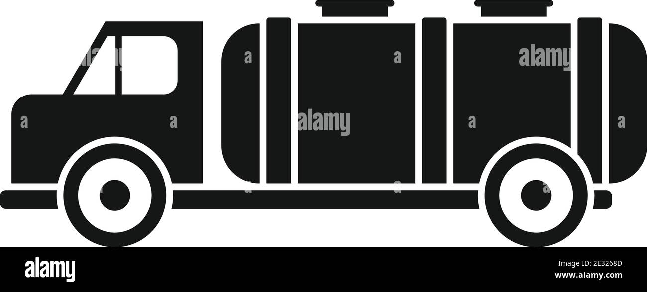 Fisch in LKW Tank Symbol, einfachen Stil Stock Vektor