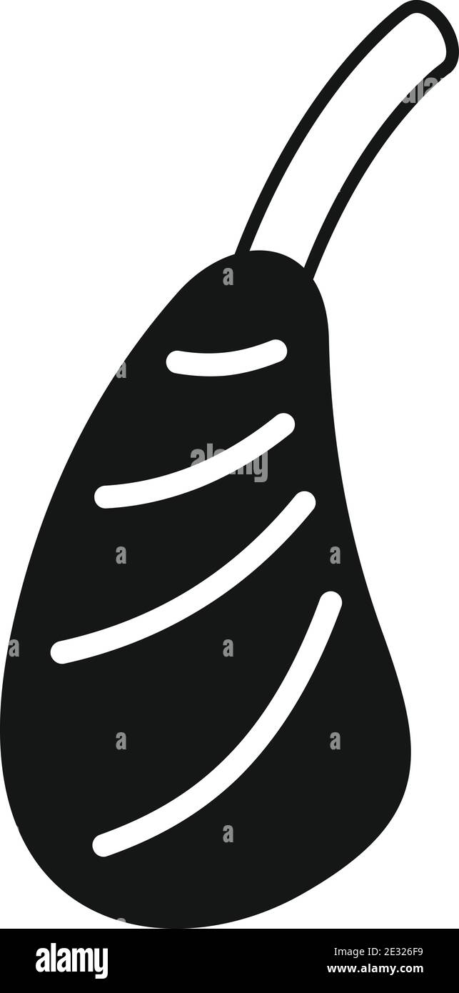 Gekochtes Fleisch Symbol, einfachen Stil Stock Vektor