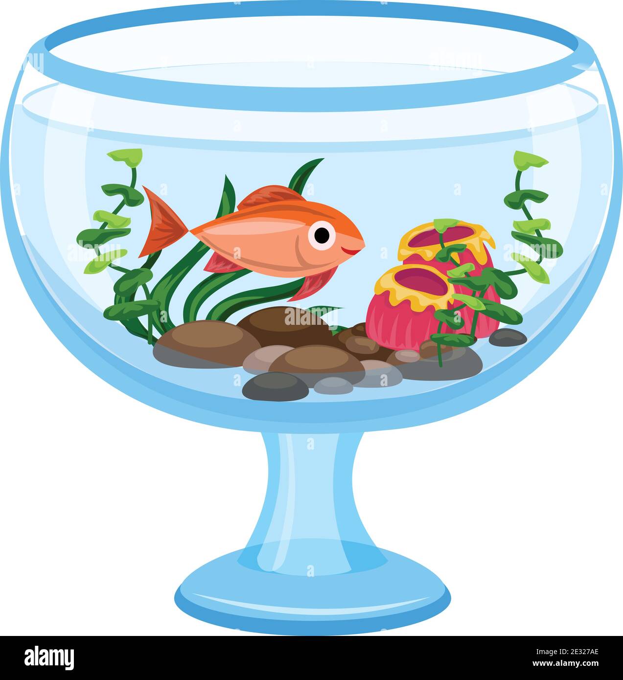 Aquarium Glas transparent Symbol, Cartoon-Stil Stock Vektor