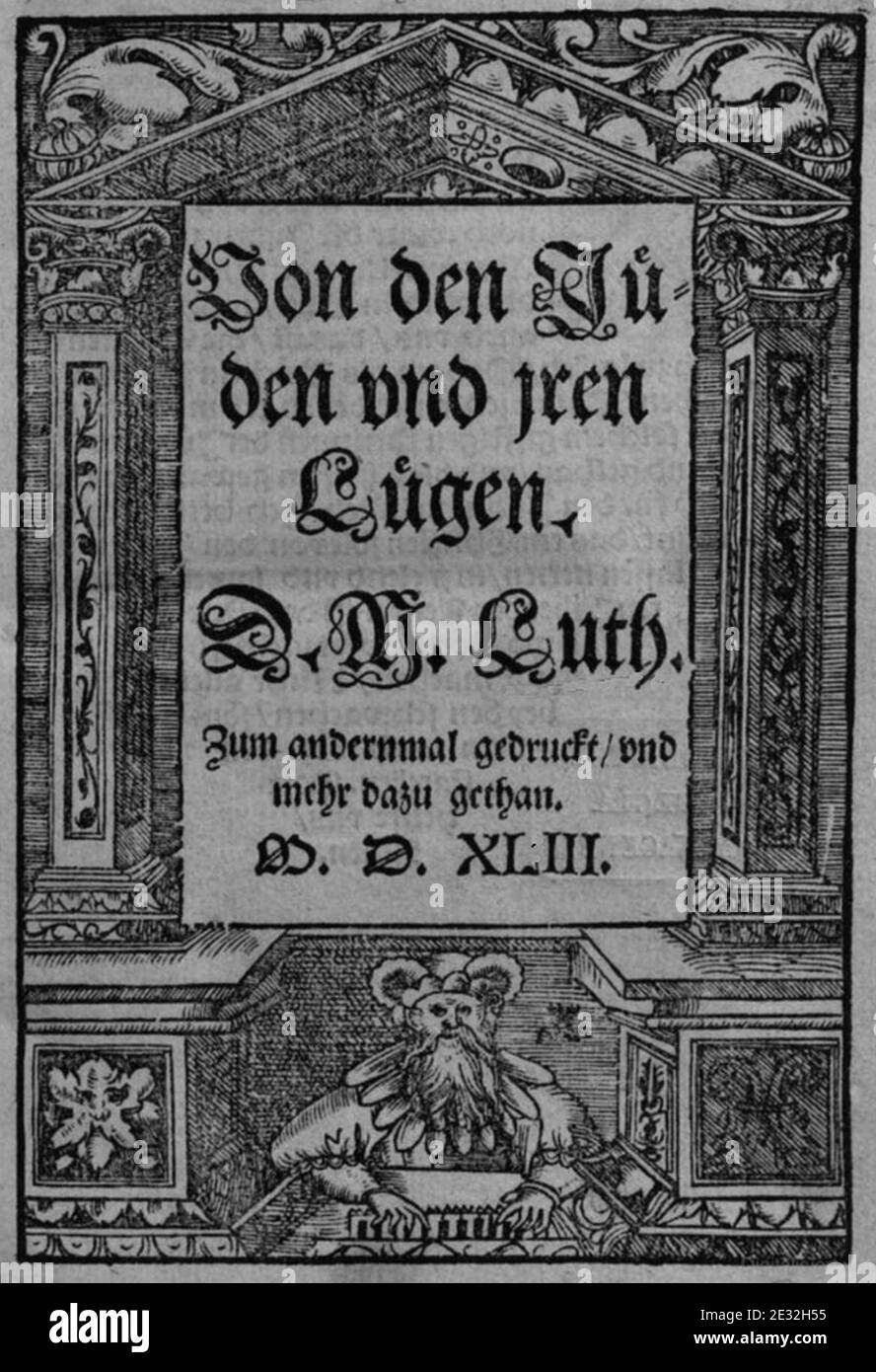 Luther, von den Jüden und jren Lügen, zum andernmal (1543). Stockfoto