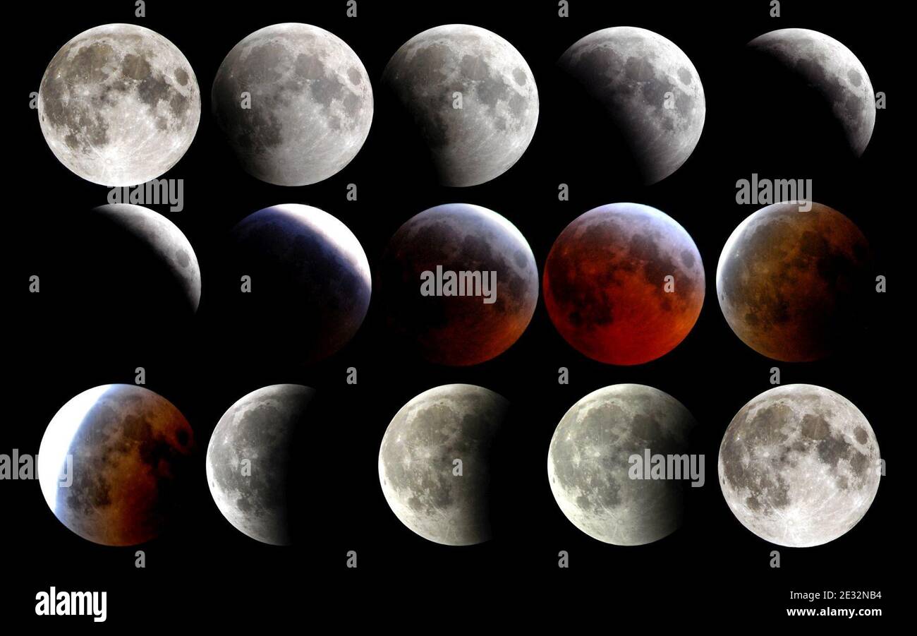 Mondfinsternis März 2007. Stockfoto