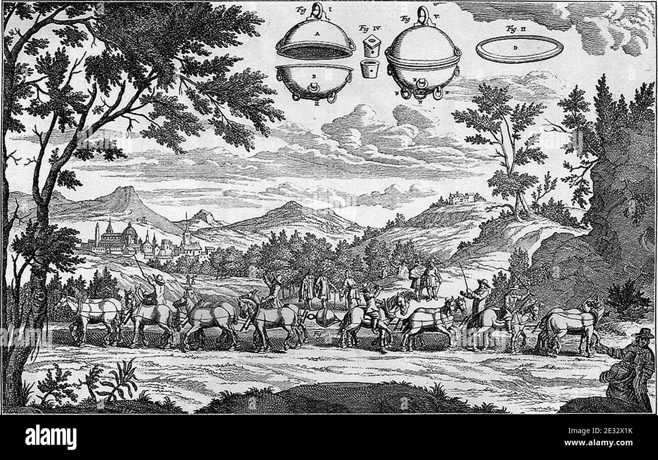 Magdeburger Halbkugeln. Stockfoto