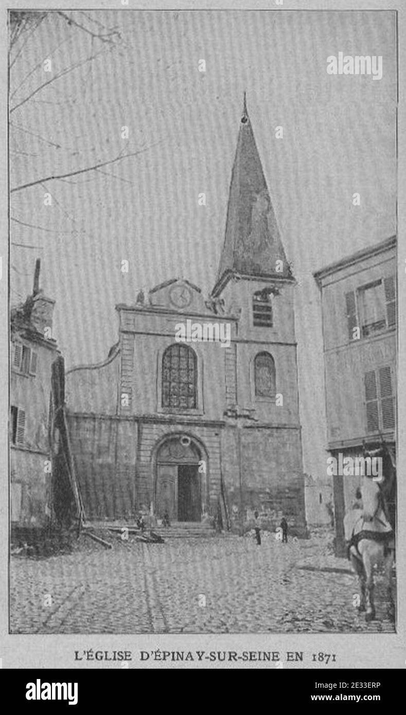 M 43 3 dégats de la guerre de 1870 (église). Stockfoto