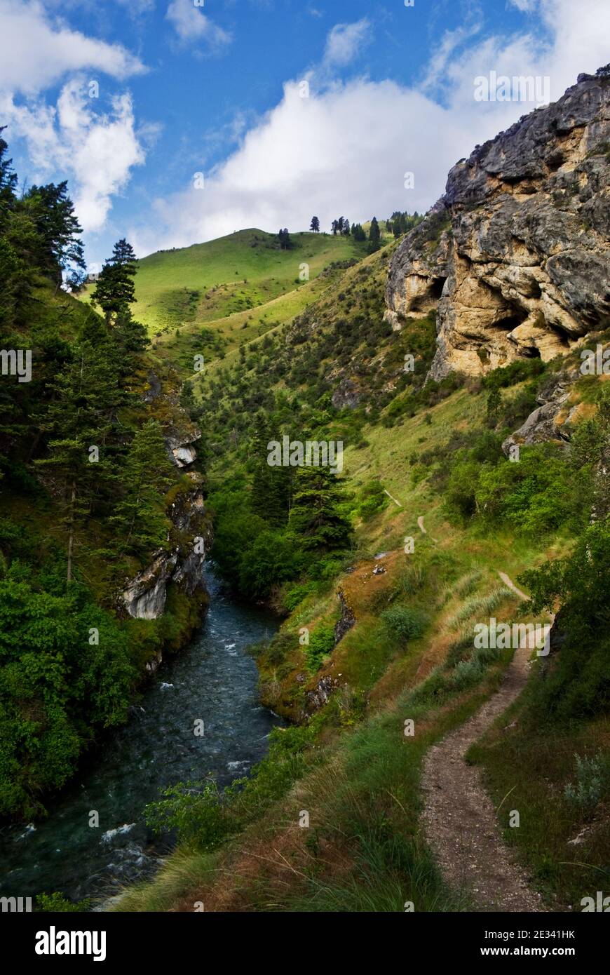 Rapid River Canyon am Anfang des Rapid River Trail #113 in der Nähe von Riggins, Idaho und der Rapid River Fish Hatchery Stockfoto