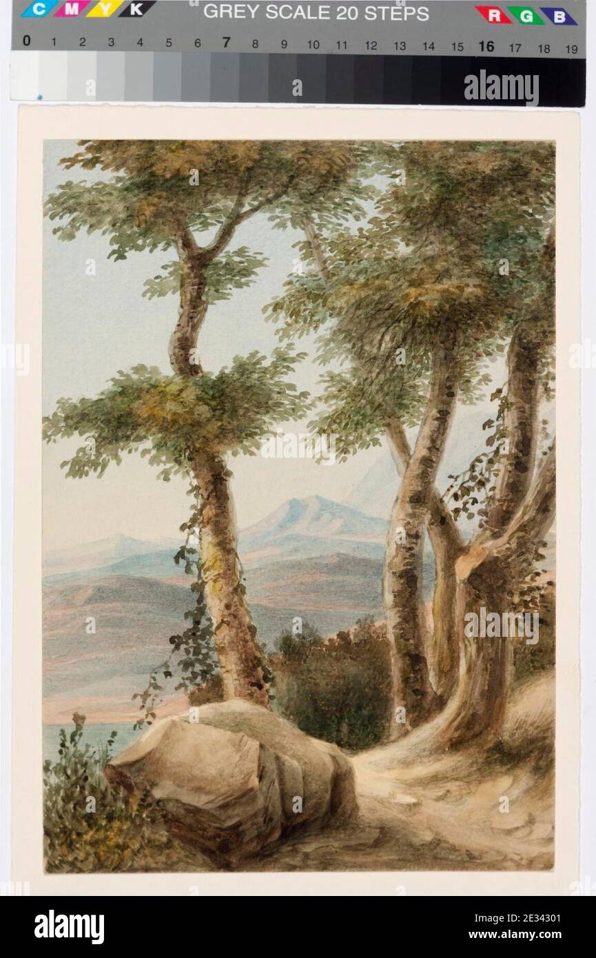 Maastik Albaania mägestikust, Woldemar Friedrich Krüger, TKM TR 4592 A 362. Stockfoto