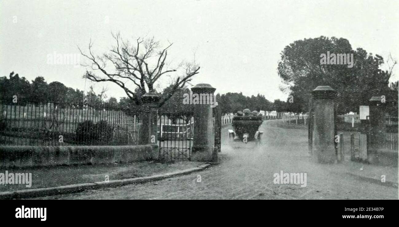 Eingang Macquarie St, Gates Parramatta 1911. Stockfoto