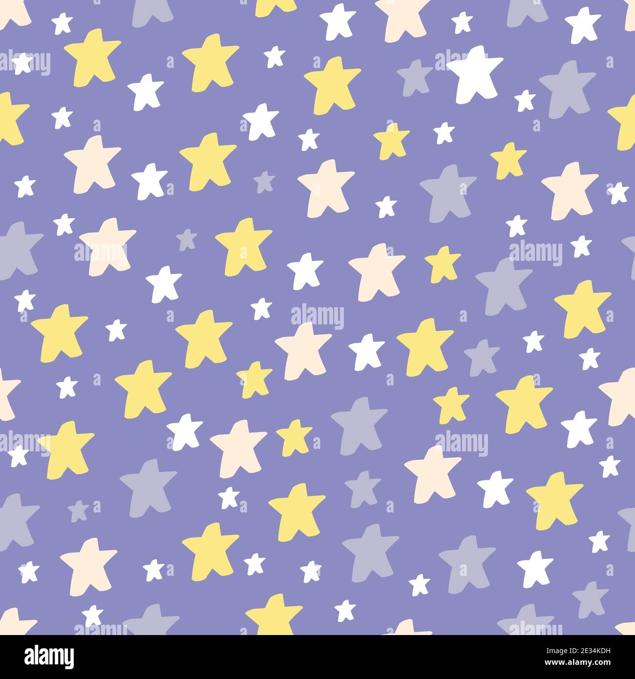 Vektor nahtlose Muster in Pastellfarben mit Sternen. Stock Vektor