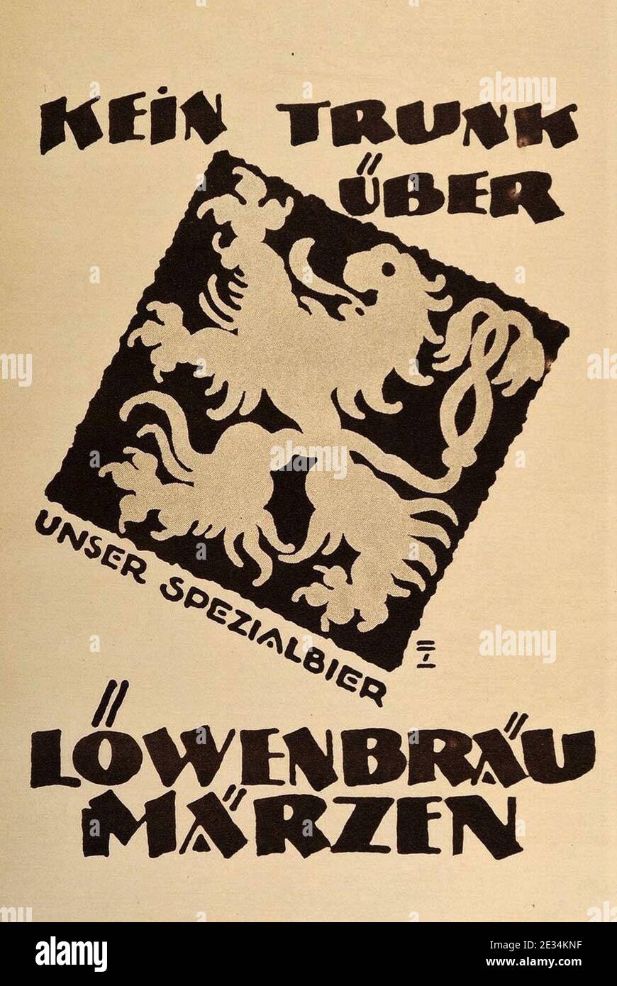 Ludwig Hohlwein - Löwenbräu Märzen, 1926. Stockfoto