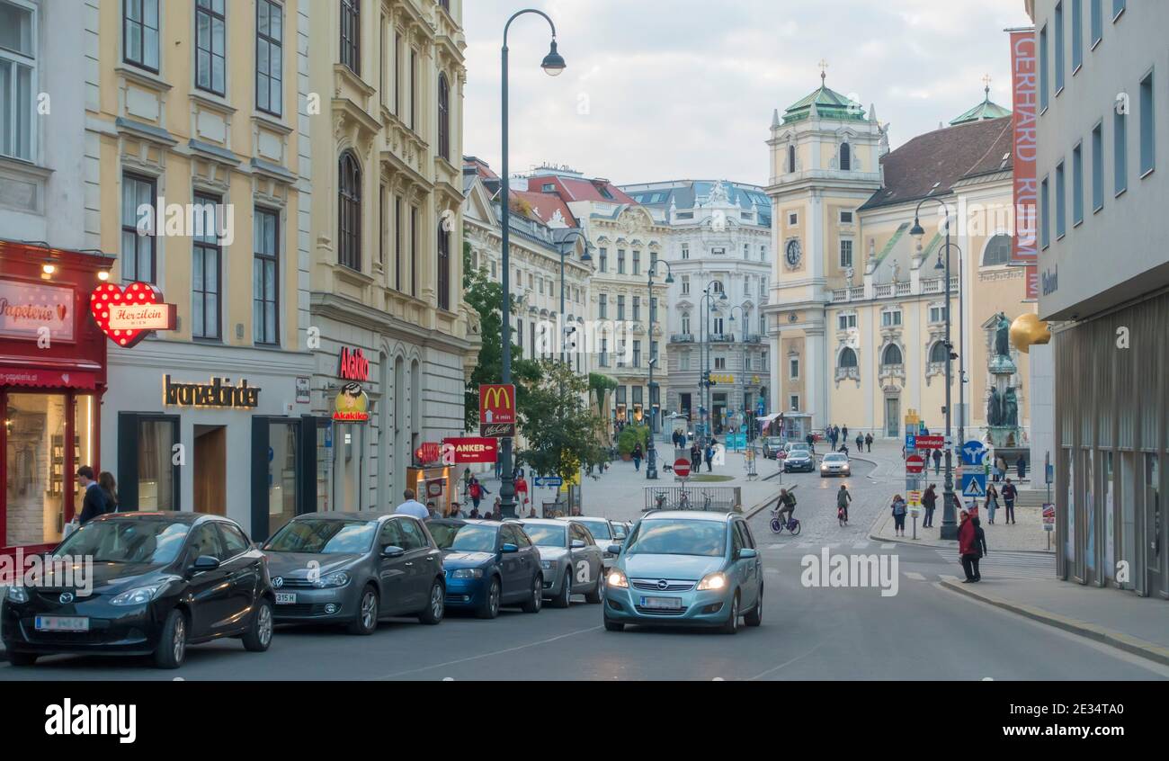 Straßenszene Wien Österreich Stockfoto