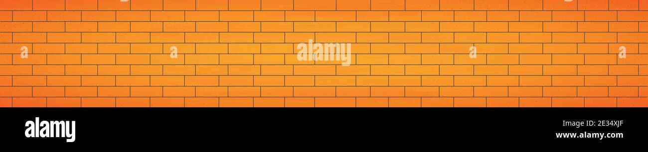 Realistische Hintergrundwand, neues gelbes Mauerwerk - Vektor-Illustration Stock Vektor