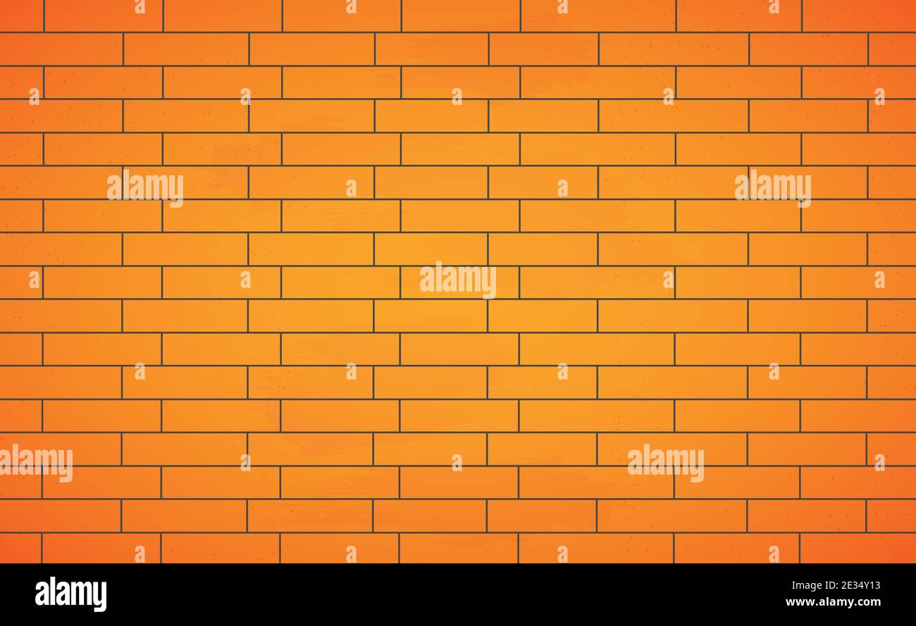 Realistische Hintergrundwand, neues gelbes Mauerwerk - Vektor-Illustration Stock Vektor