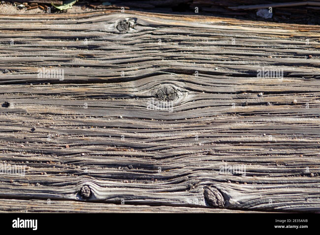 Holzmaserung Hintergrund Nahaufnahme der Brücke Planken. Hochwertige Fotos Stockfoto