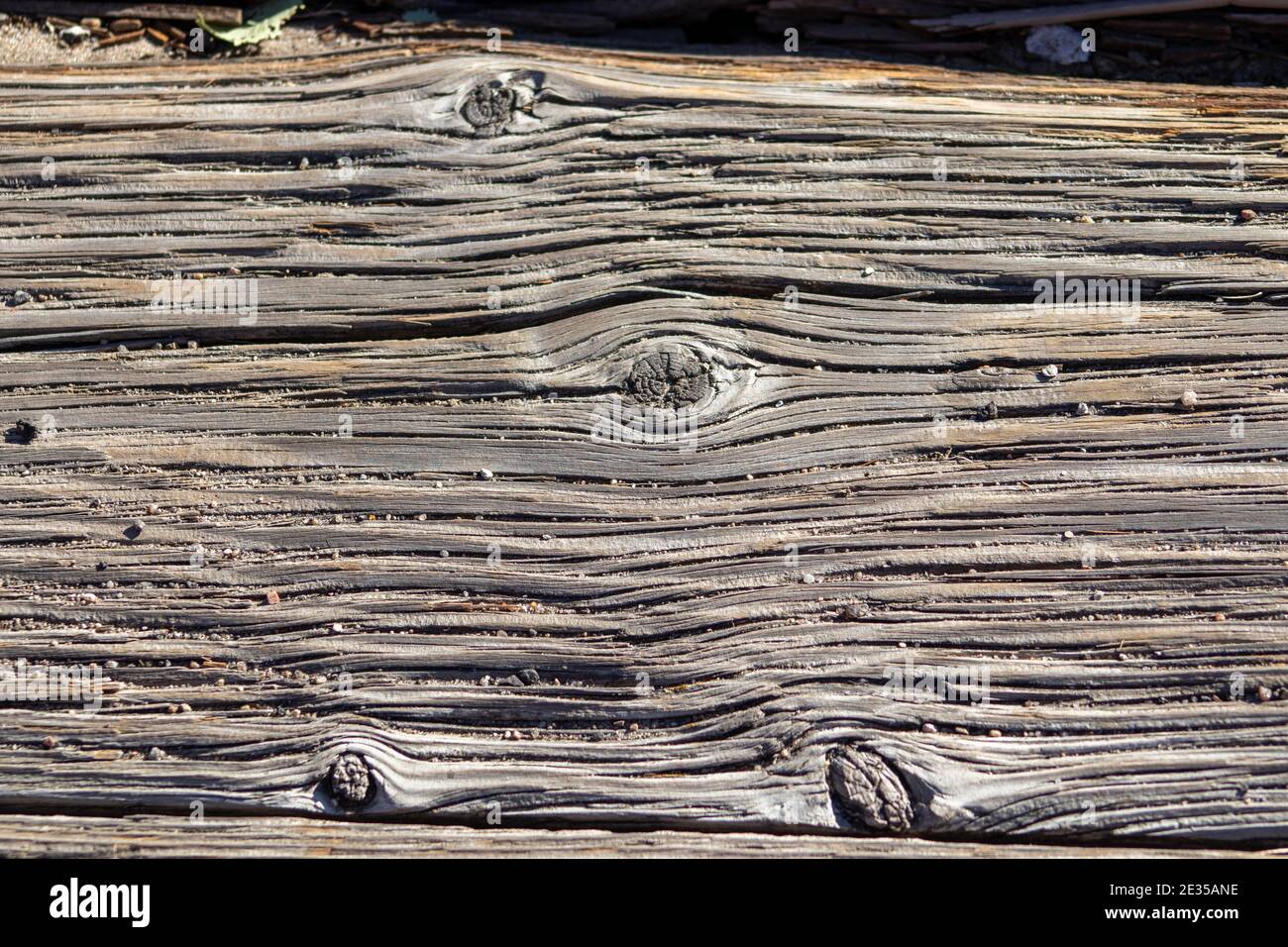 Holzmaserung Hintergrund Nahaufnahme der Brücke Planken. Hochwertige Fotos Stockfoto