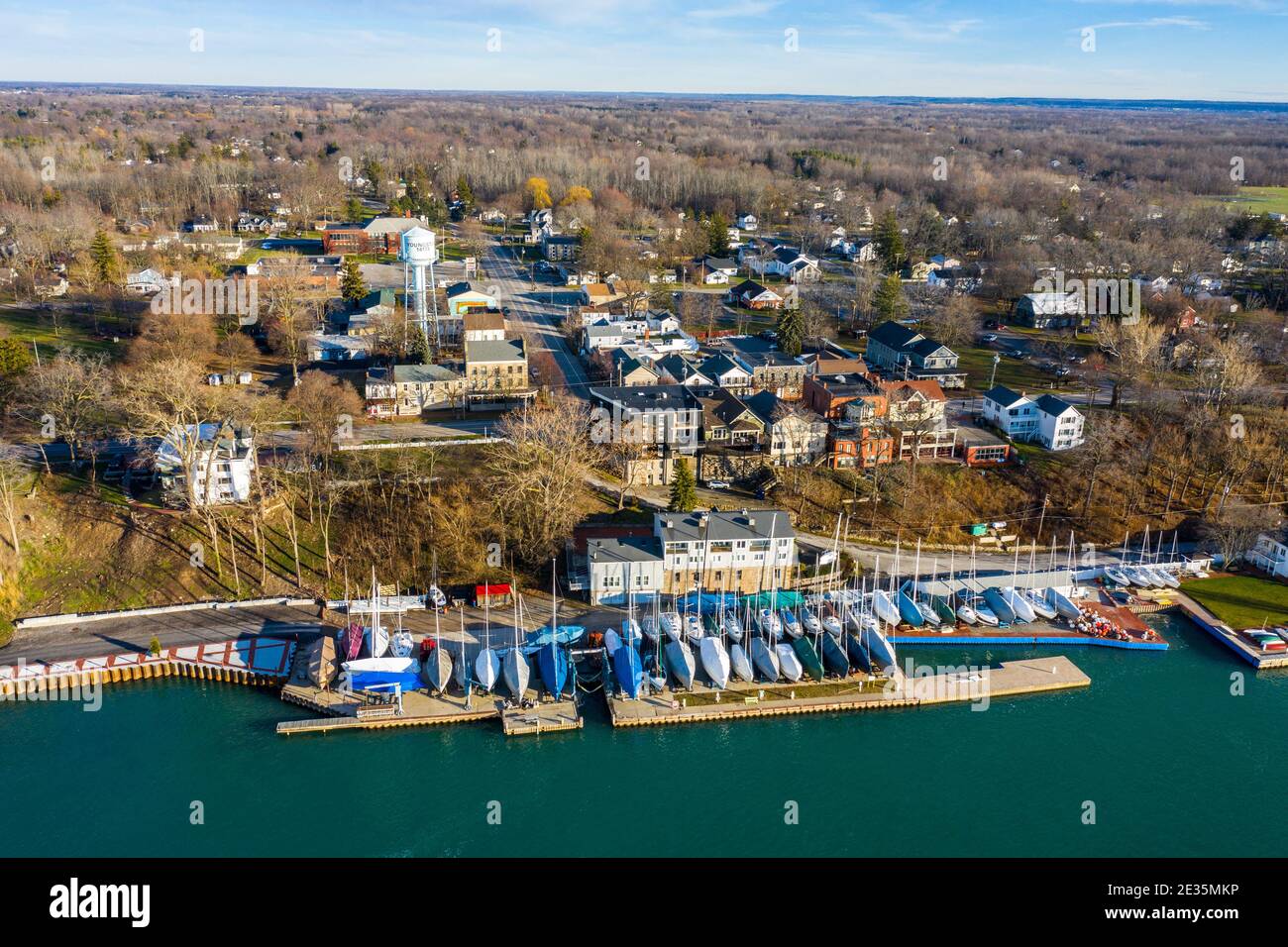 Luftaufnahme, Youngstown, NY, USA Stockfoto
