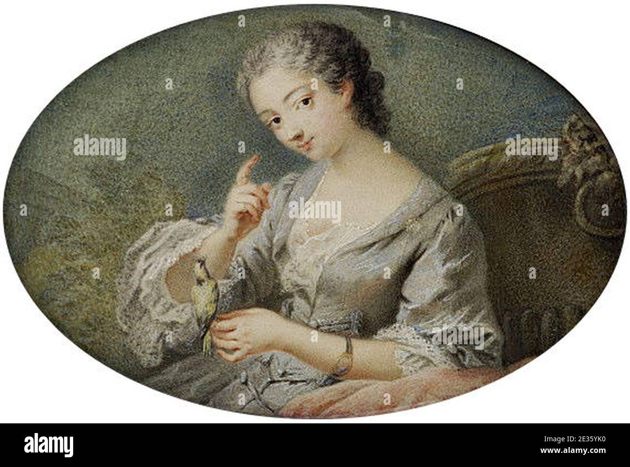 Madame de Prie (Jeanne Agnès Berthelot de Pléneuf) von einem anonymen Mitglied der französischen Schule nach Jean Baptiste Van Loo. Stockfoto