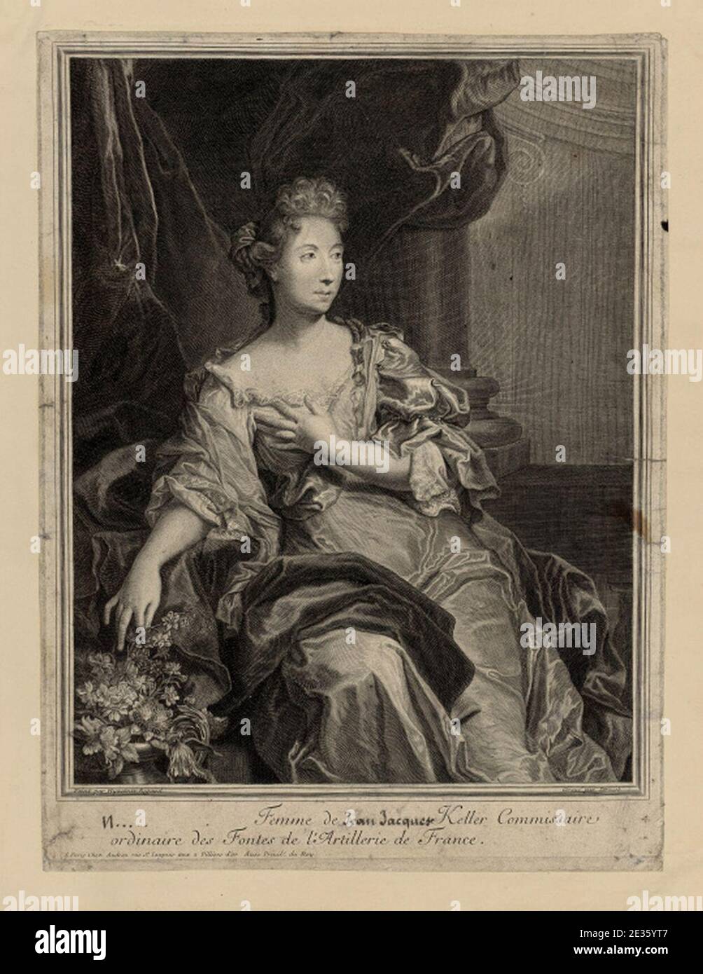 Madame Keller, épouse de Jean-Jacques Keller. Stockfoto