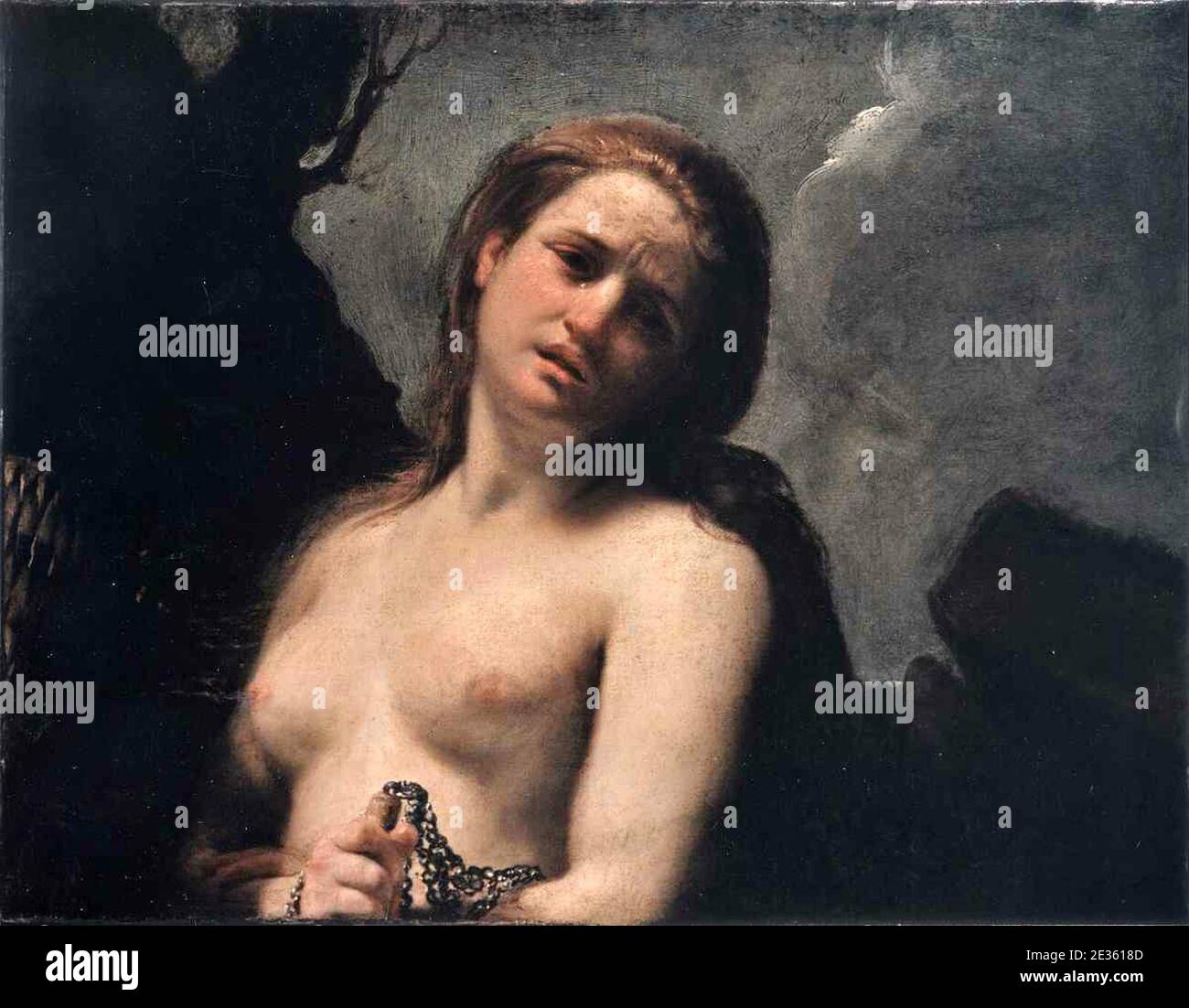 Maddalena penitente - Cagnacci. Stockfoto