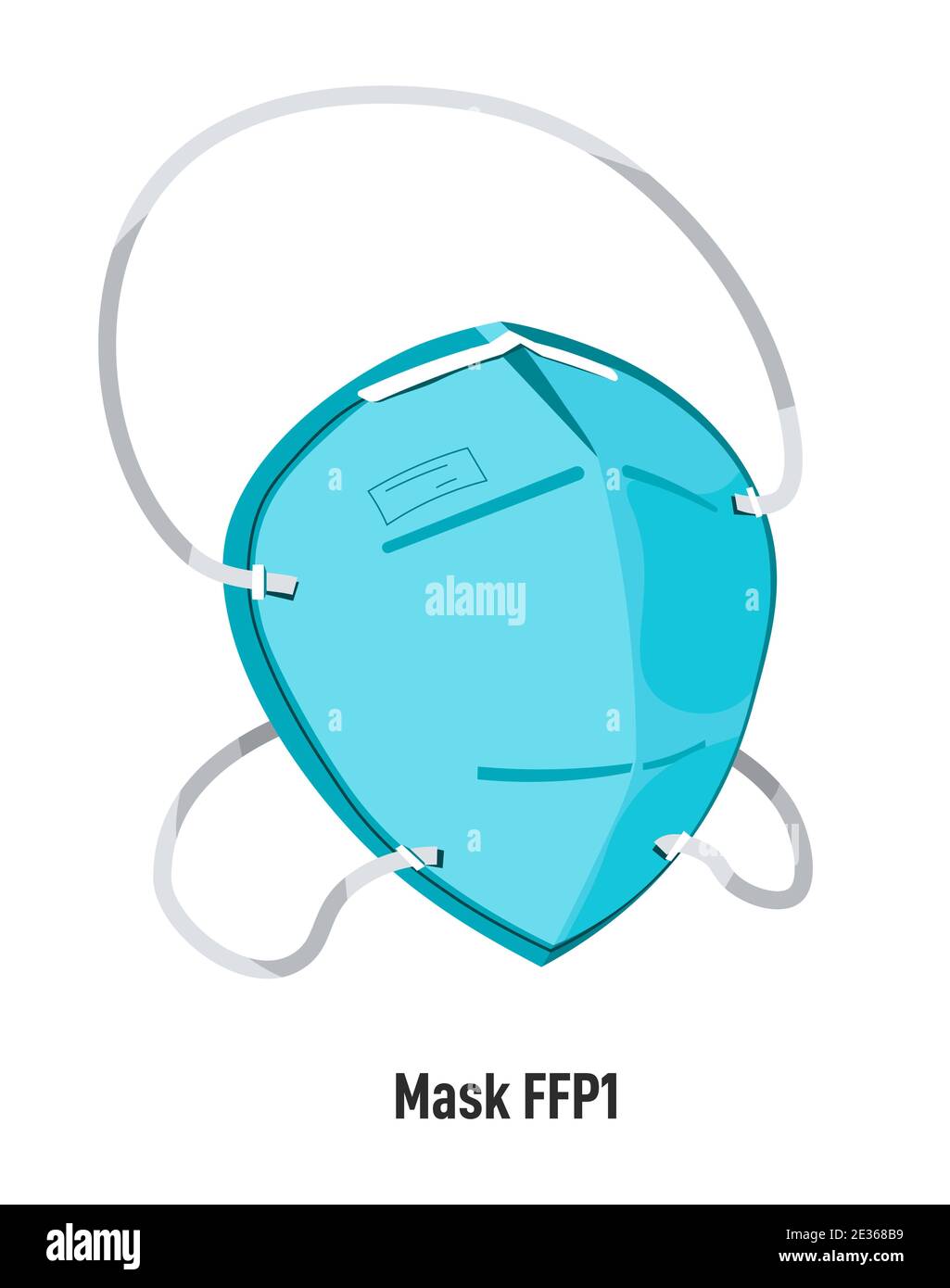 Gesichtsmaske FFP1, Gesundheit und Medizin Vektor Stock Vektor