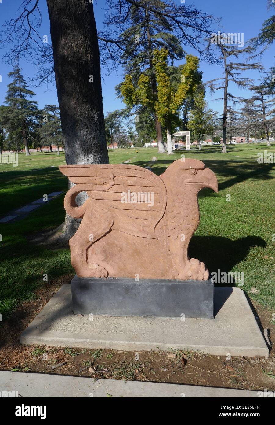 North Hollywood, California, USA 15. Januar 2021 EIN allgemeiner Blick auf die Atmosphäre des Valhalla Memorial Park Cemetery am 15. Januar 2021 in North Hollywood, Kalifornien, USA. Foto von Barry King/Alamy Stockfoto Stockfoto