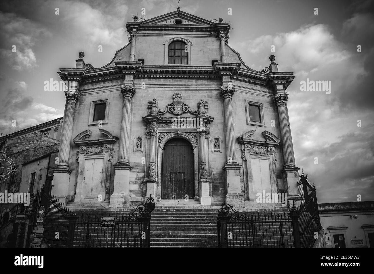 Fassade der Anime del Purgatorio Kirche, Ragusa Ibla, Sizilien, Italien, Europa, Welt Heitage Site Stockfoto