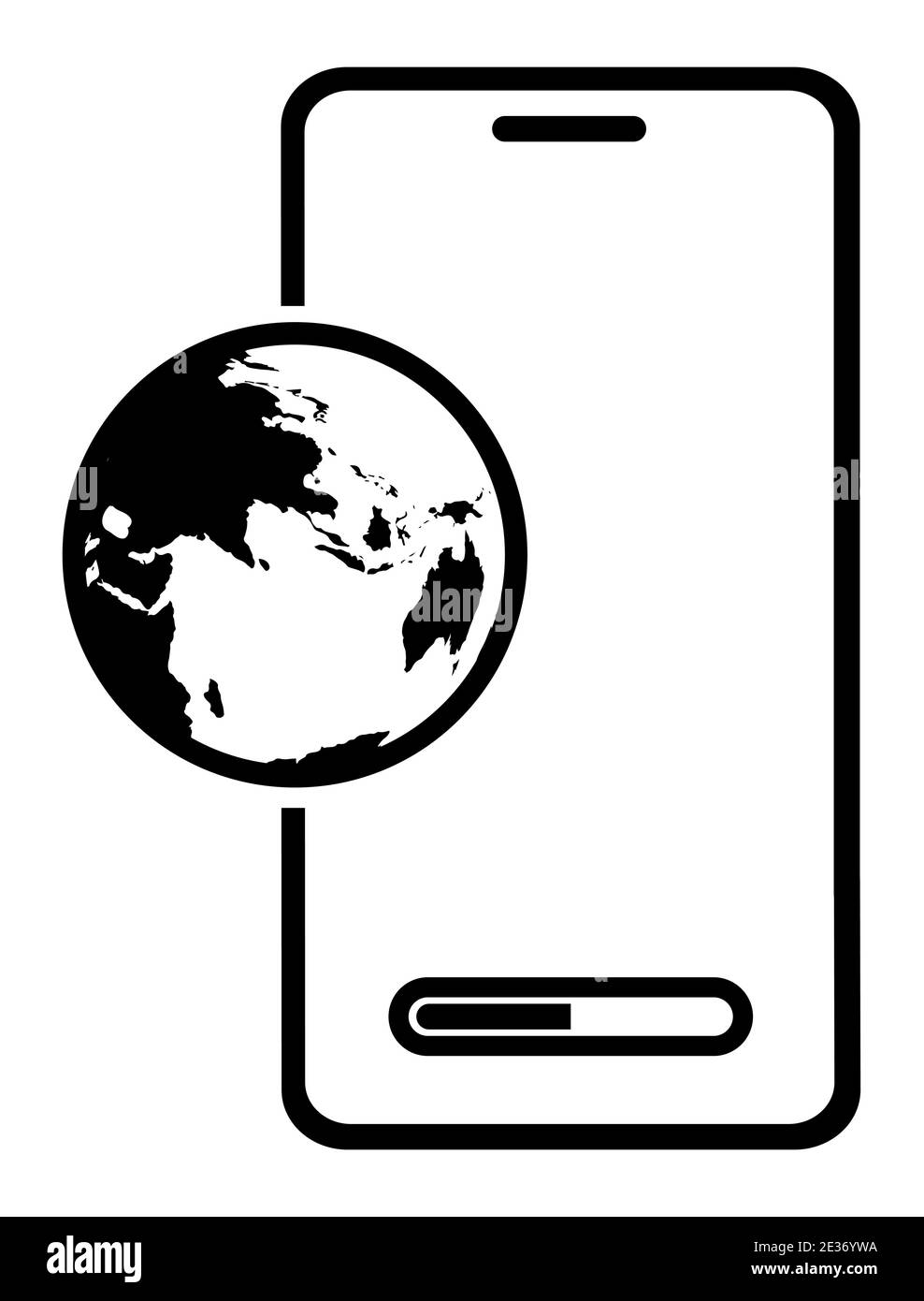 Smartphone-Symbol mit Symbol für das Senden von E-Mails und Daten an das  Internet. Senden und Herunterladen von Informationen im Netzwerk. Moderne  digitale Kommunikation t Stock-Vektorgrafik - Alamy