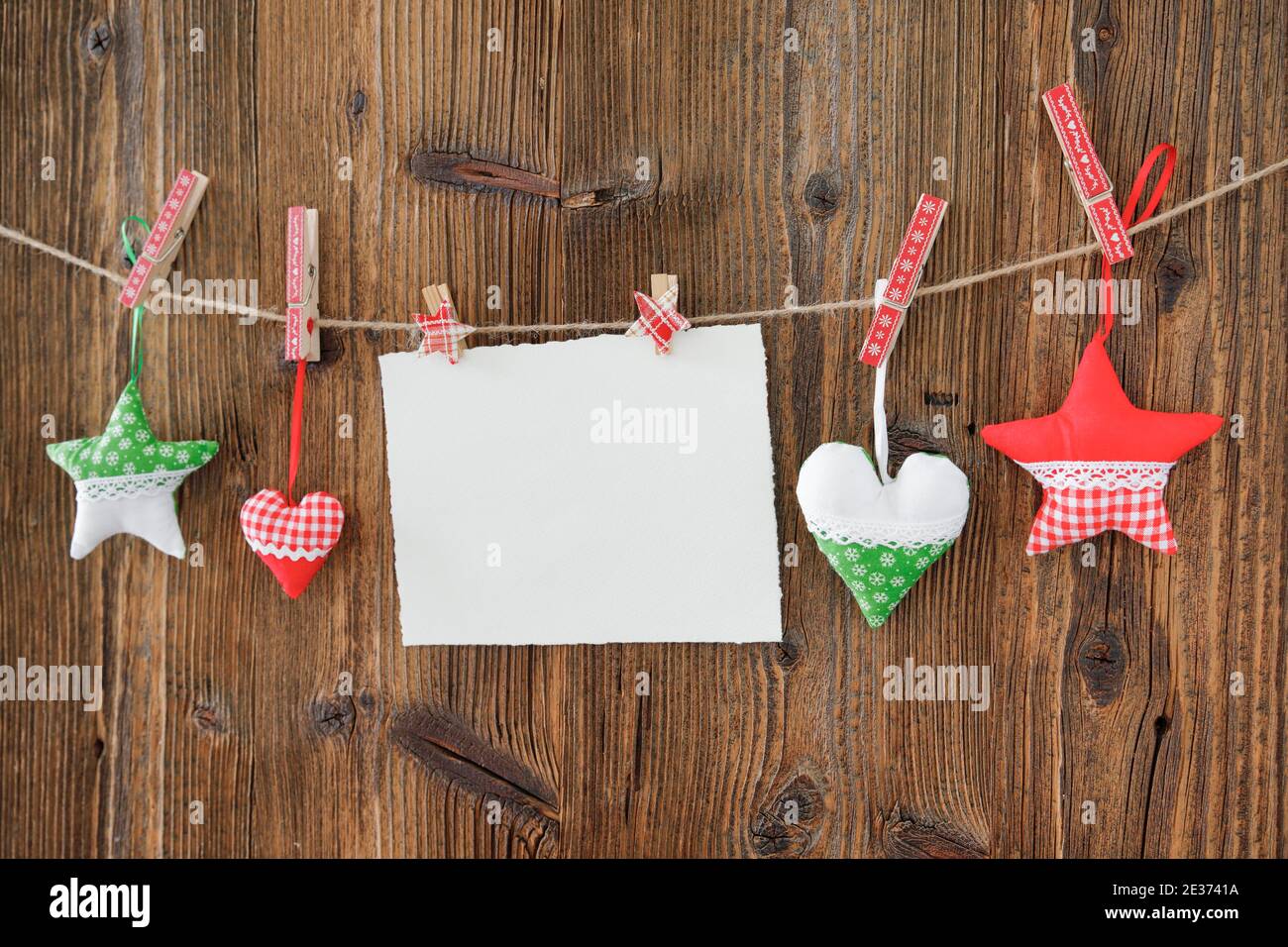 Natürliche Adventsdekoration Stockfoto